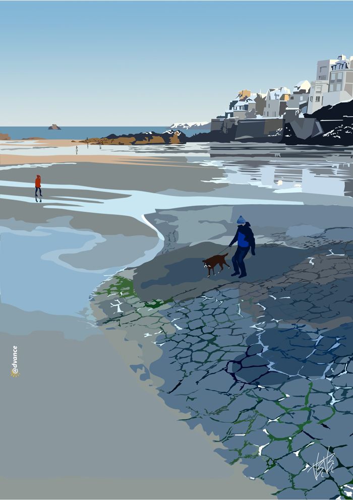 LA PLAGE DE ROCHEBONNE À PARAMÉ, SAINT-MALO
